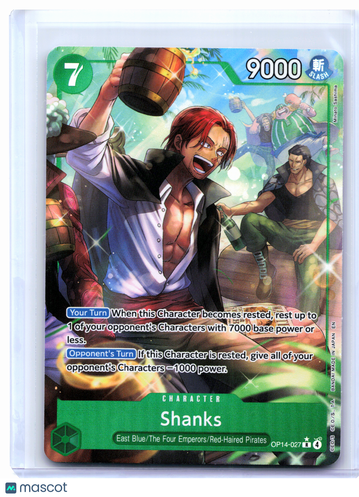 2026 One Piece—Shanks (Alternate Art) #OP14-027 The Azure Sea's Seven—Rare Foil