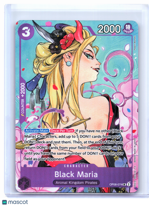 2025 One Piece—Black Maria #OP08-074 Illustration Box Vol.2—Super Rare Foil