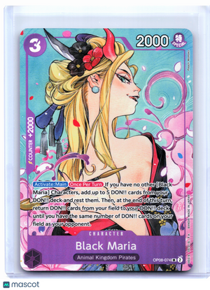 2025 One Piece—Black Maria #OP08-074 Illustration Box Vol.2—Super Rare Foil