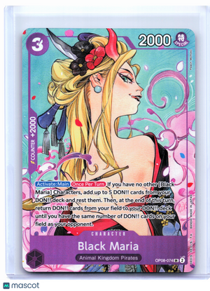 2025 One Piece—Black Maria #OP08-074 Illustration Box Vol.2—Super Rare Foil