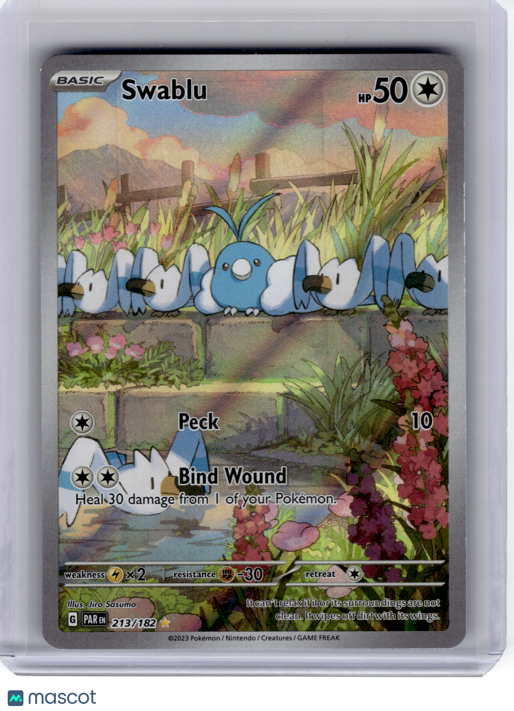 2023 Pokemon—Swablu #213 Paradox Rift—Illustration Rare Holo [Lightly Played]