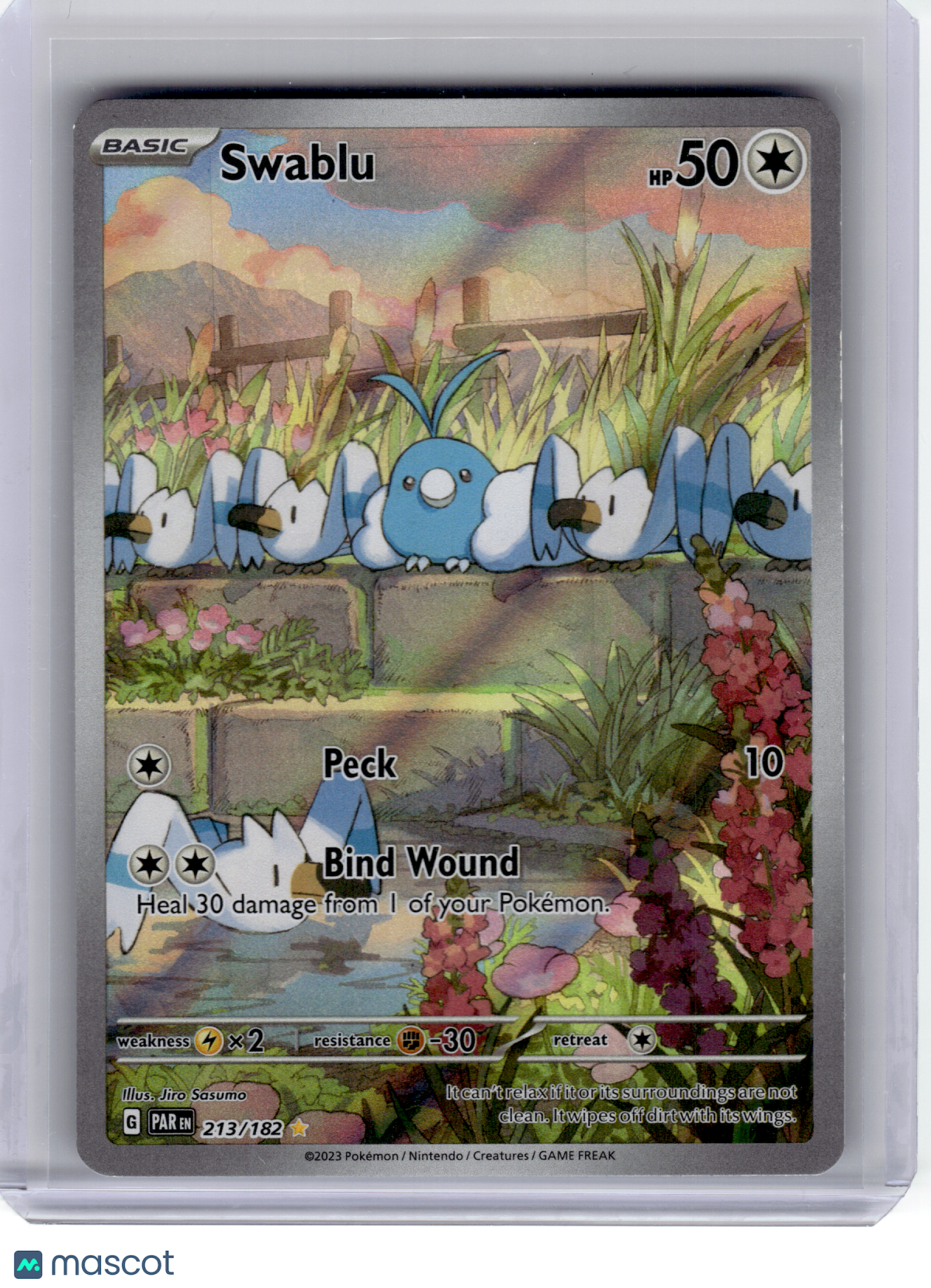 2023 Pokemon—Swablu #213 Paradox Rift—Illustration Rare Holo [Lightly Played]