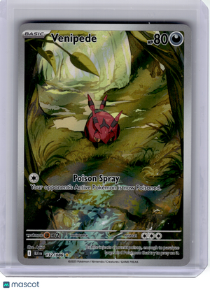 2025 Pokemon—Venipede #132 Black Bolt—Illustration Rare Holo [Lightly Played]