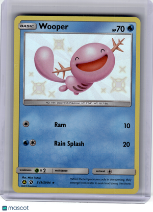 2019 Pokemon—Wooper #SV9 Hidden Fates: Shiny Vault—Shiny Holo Rare [LP]