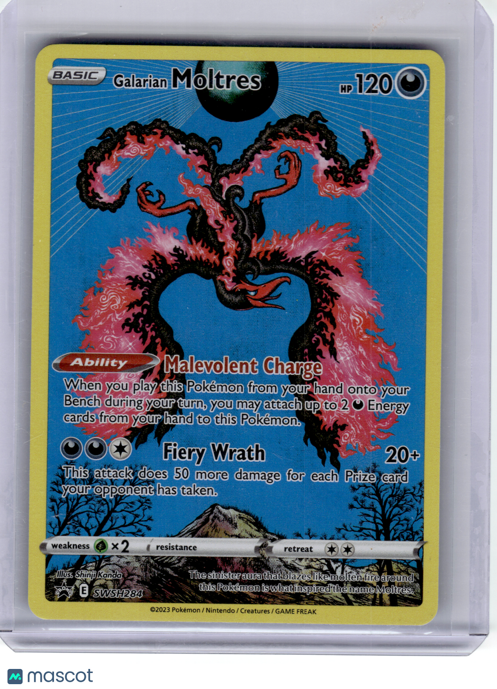 2023 Pokemon—Galarian Moltres #284 Sword & Shield—Black Star Promo Holo