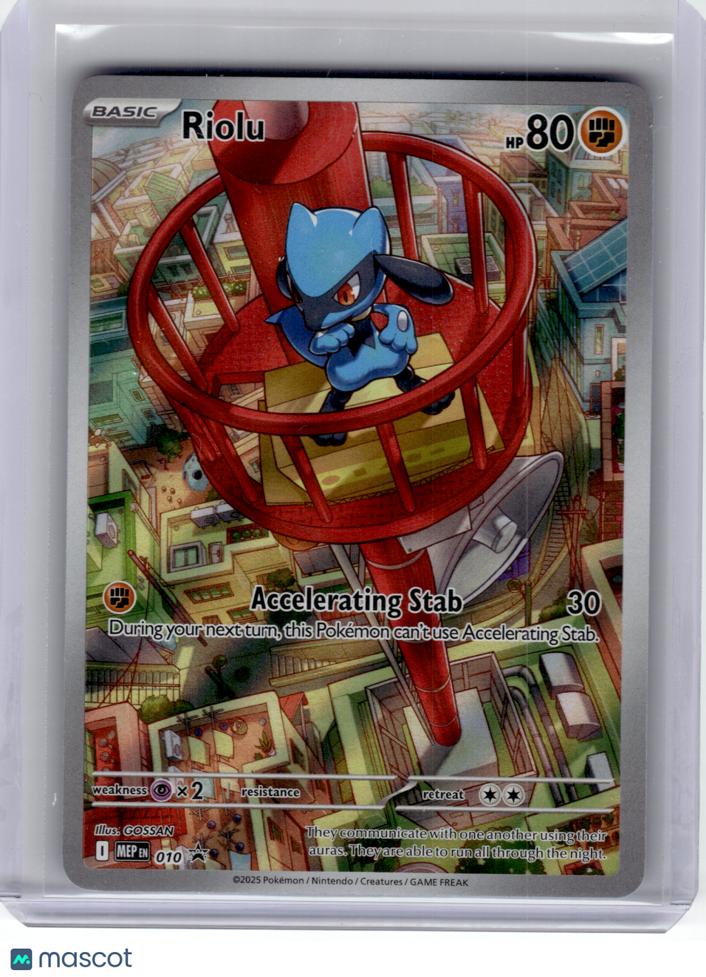 2025 Pokemon—Riolu #10 Mega Evolution Promo—Black Star Promo Holo