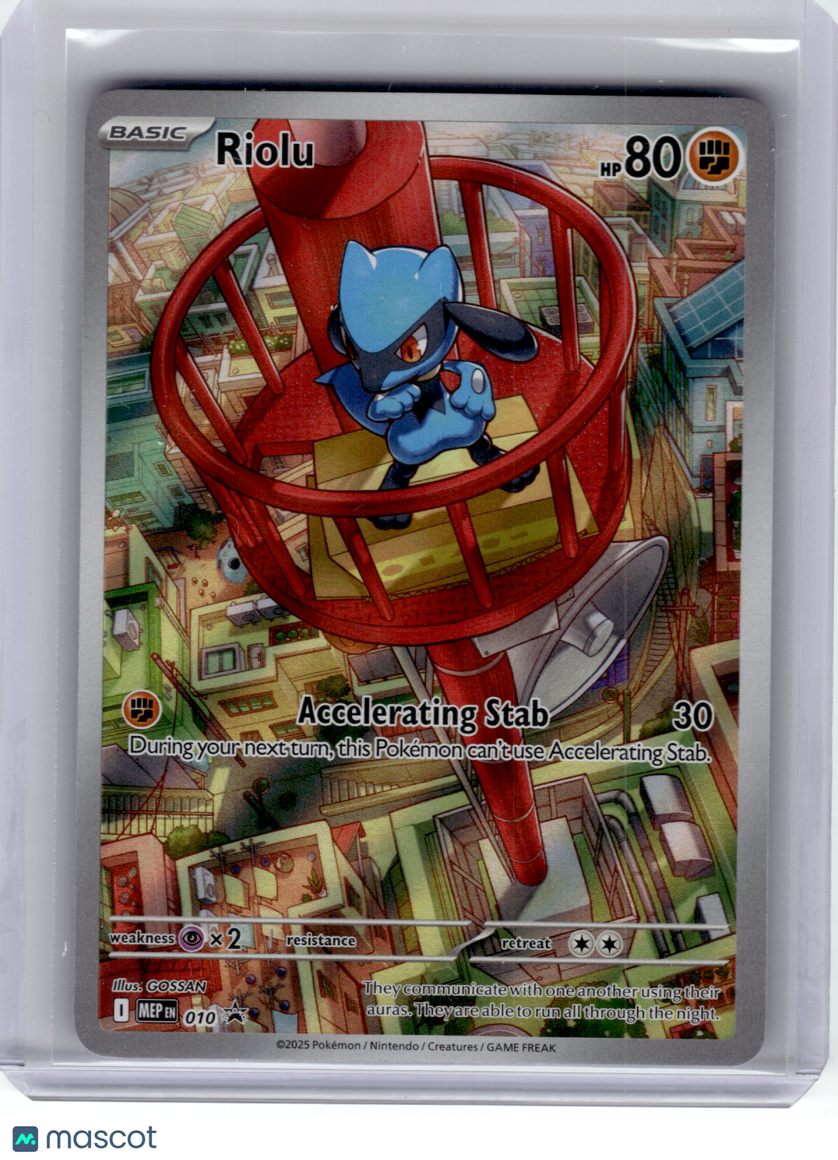 2025 Pokemon—Riolu #10 Mega Evolution Promo—Black Star Promo Holo