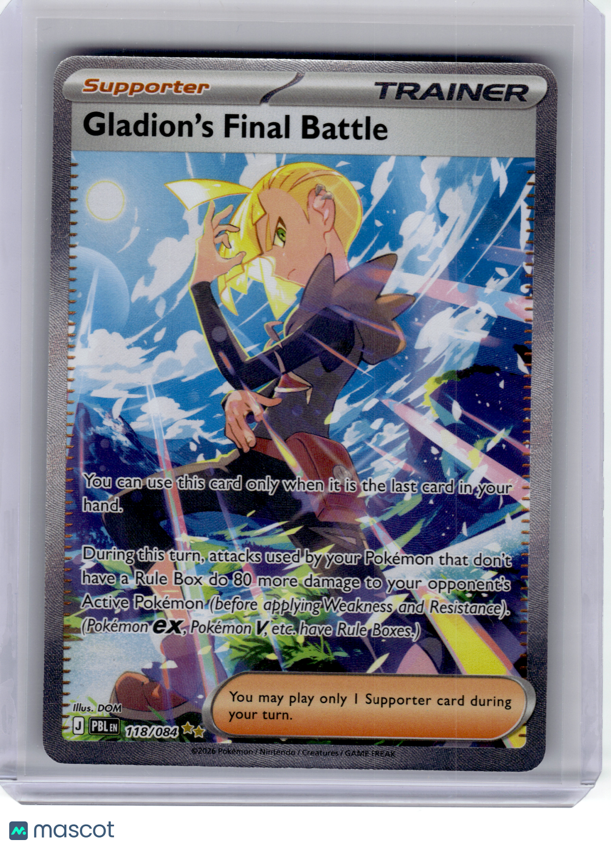 2026 Pokemon—Gladion's Final Battle #118 Pitch Black—Special Illustration Rare