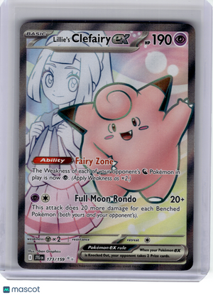 2025 Pokemon—Lillie's Clefairy ex #173 Journey Together—Ultra Rare Holo