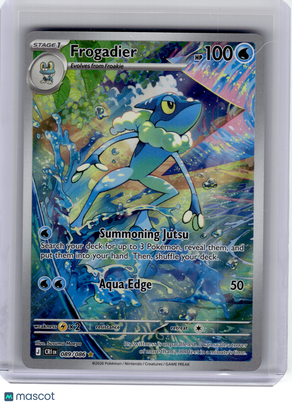 2026 Pokemon—Frogadier #89 Chaos Rising—Illustration Rare Holo