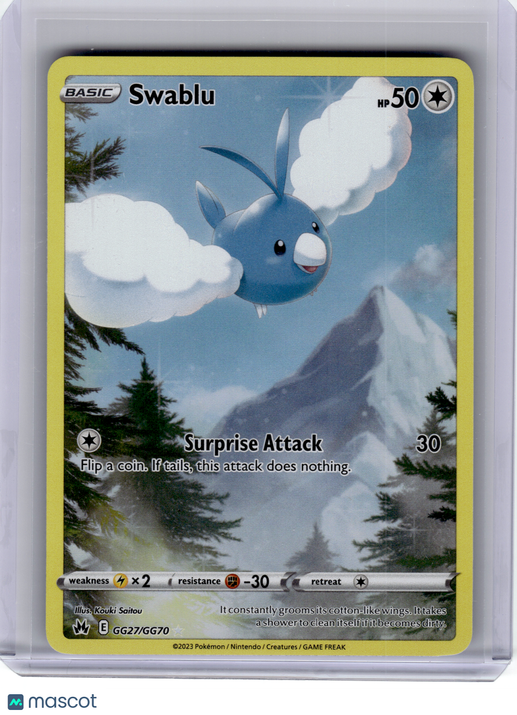 2023 Pokemon—Swablu #GG27 Crown Zenith: Galarian Gallery—Ultra Rare Holo