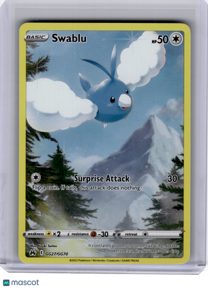 2023 Pokemon—Swablu #GG27 Crown Zenith: Galarian Gallery—Ultra Rare Holo