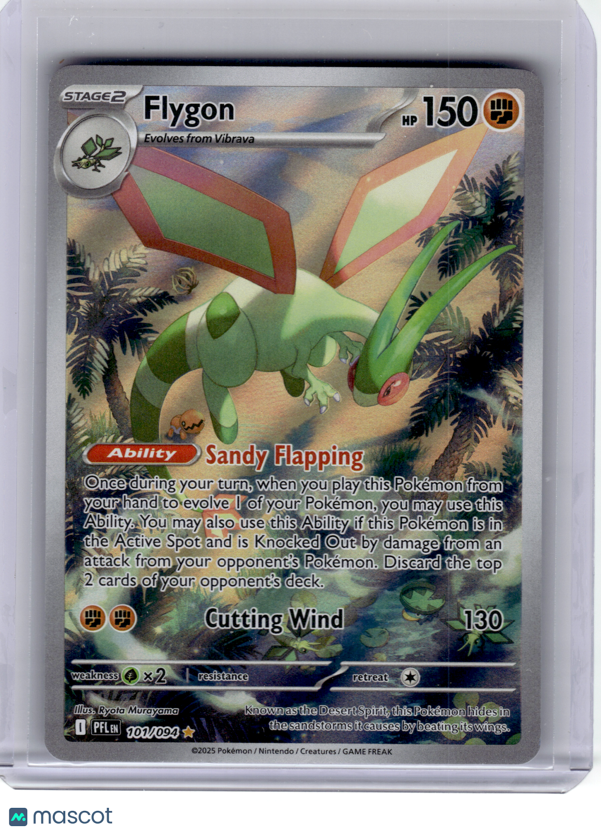 2025 Pokemon—Flygon #101 Phantasmal Flames—Illustration Rare Holo