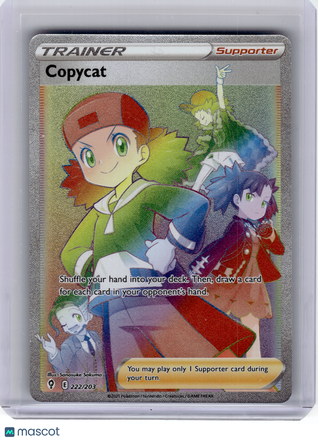 2021 Pokemon—Copycat #222 Evolving Skies—Secret Rare Rainbow