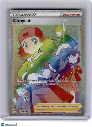 2021 Pokemon—Copycat #222 Evolving Skies—Secret Rare Rainbow