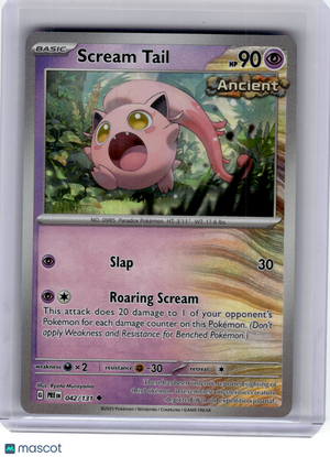 2025 Pokemon—Scream Tail #42 Prismatic Evolutions—UC Reverse Holo (Master Ball)