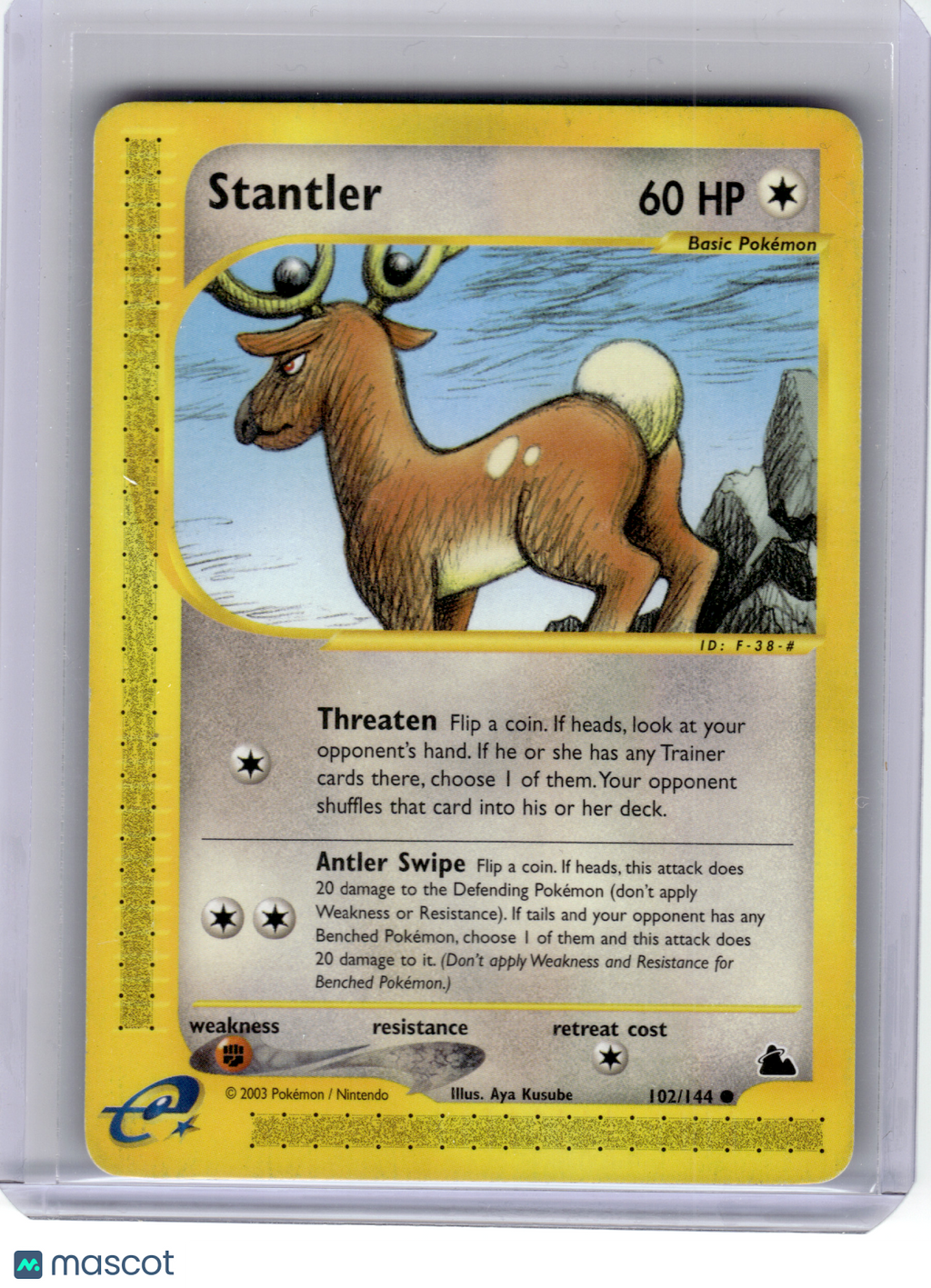 2003 Pokemon—Stantler #102 Skyridge—Common Nonholo [Lightly Played]
