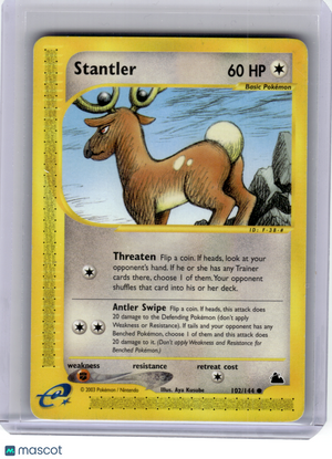 2003 Pokemon—Stantler #102 Skyridge—Common Nonholo [Lightly Played]
