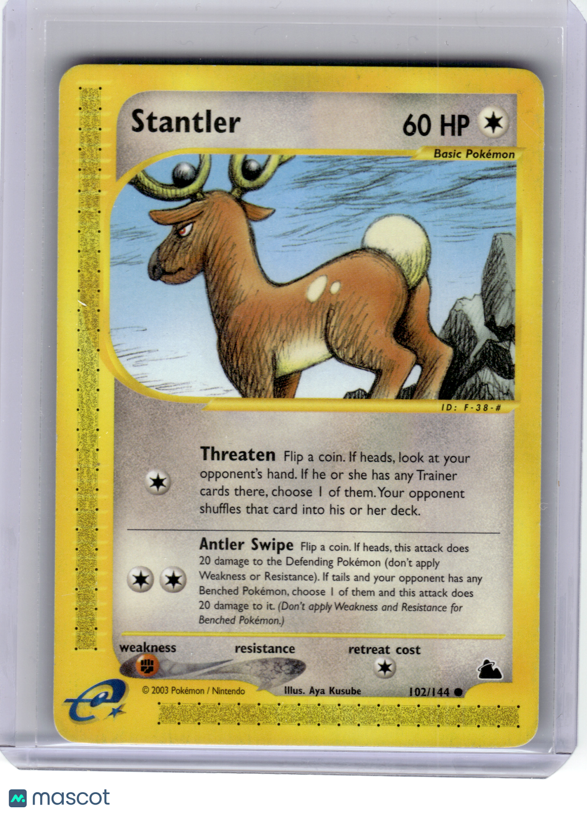 2003 Pokemon—Stantler #102 Skyridge—Common Nonholo [Lightly Played]