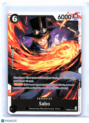 2025 One Piece Card Game—Sabo #PRB02-014 The Best Vol. 2—Super Rare Foil