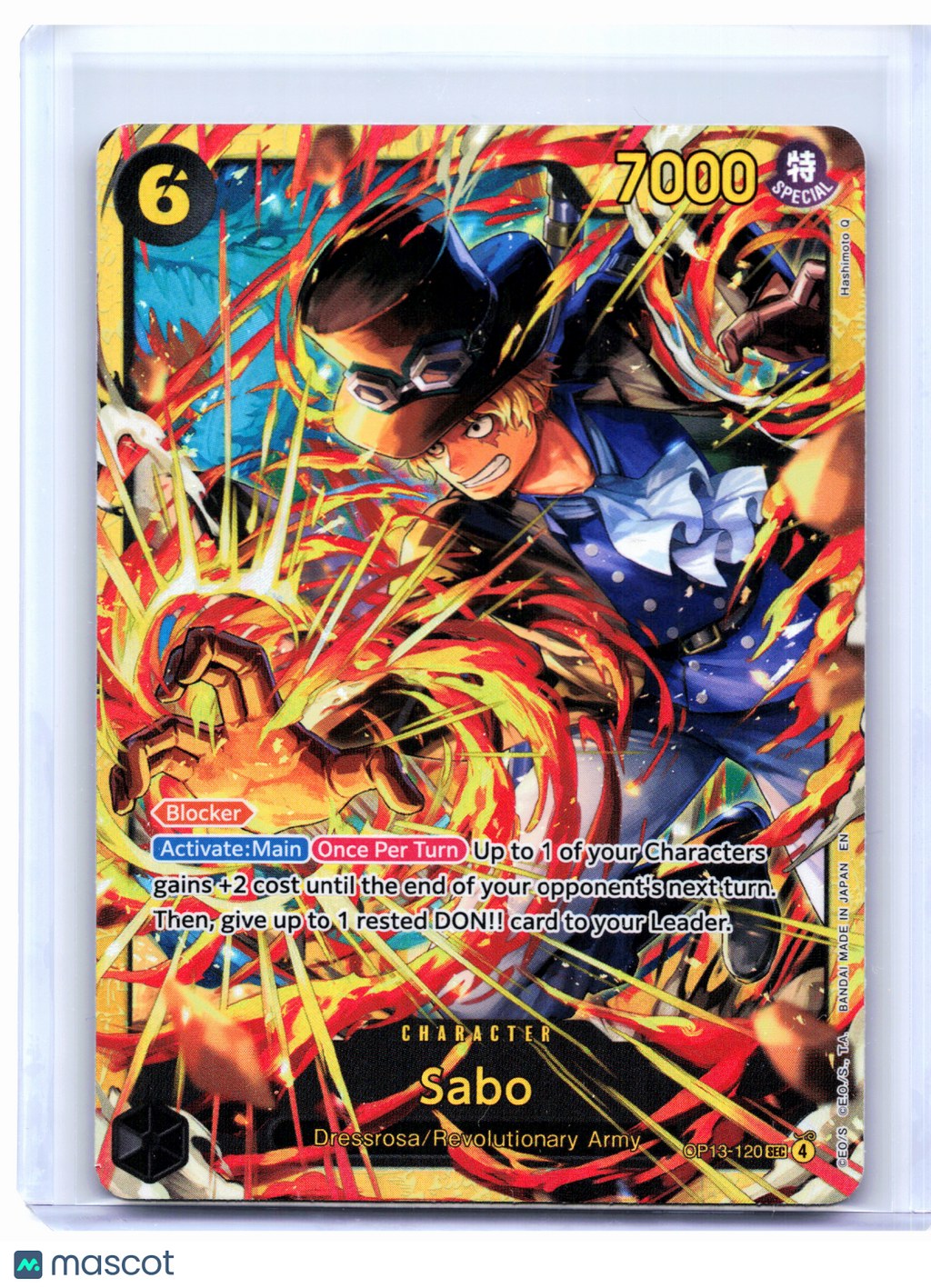 2025 One Piece Card Game—Sabo #OP13-120 Carrying On His Will—Secret Rare Foil