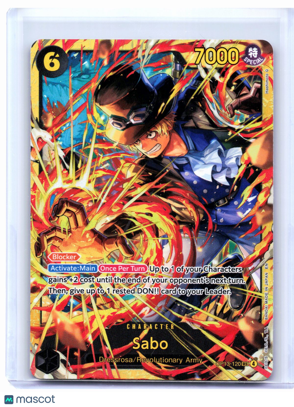 2025 One Piece Card Game—Sabo #OP13-120 Carrying On His Will—Secret Rare Foil