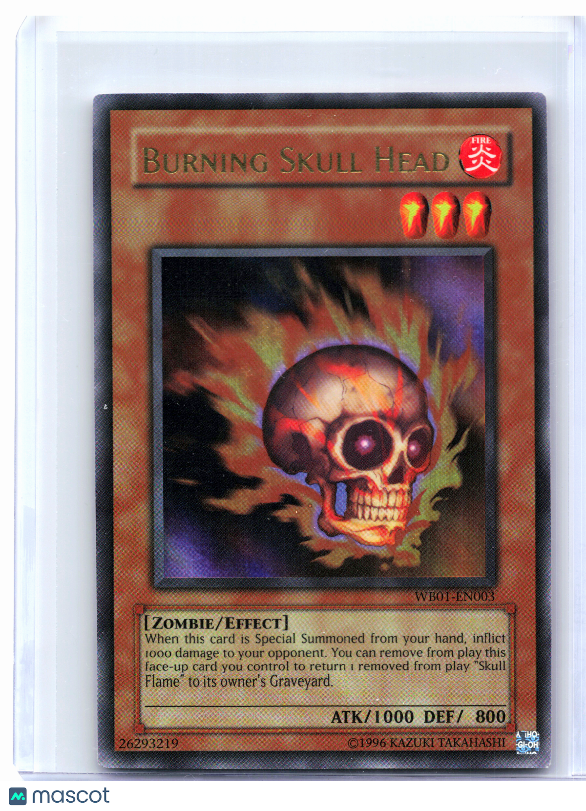 2009 Yu-Gi-Oh! TCG—Burning Skull Head #WB01-EN003—Ultra Rare Foil