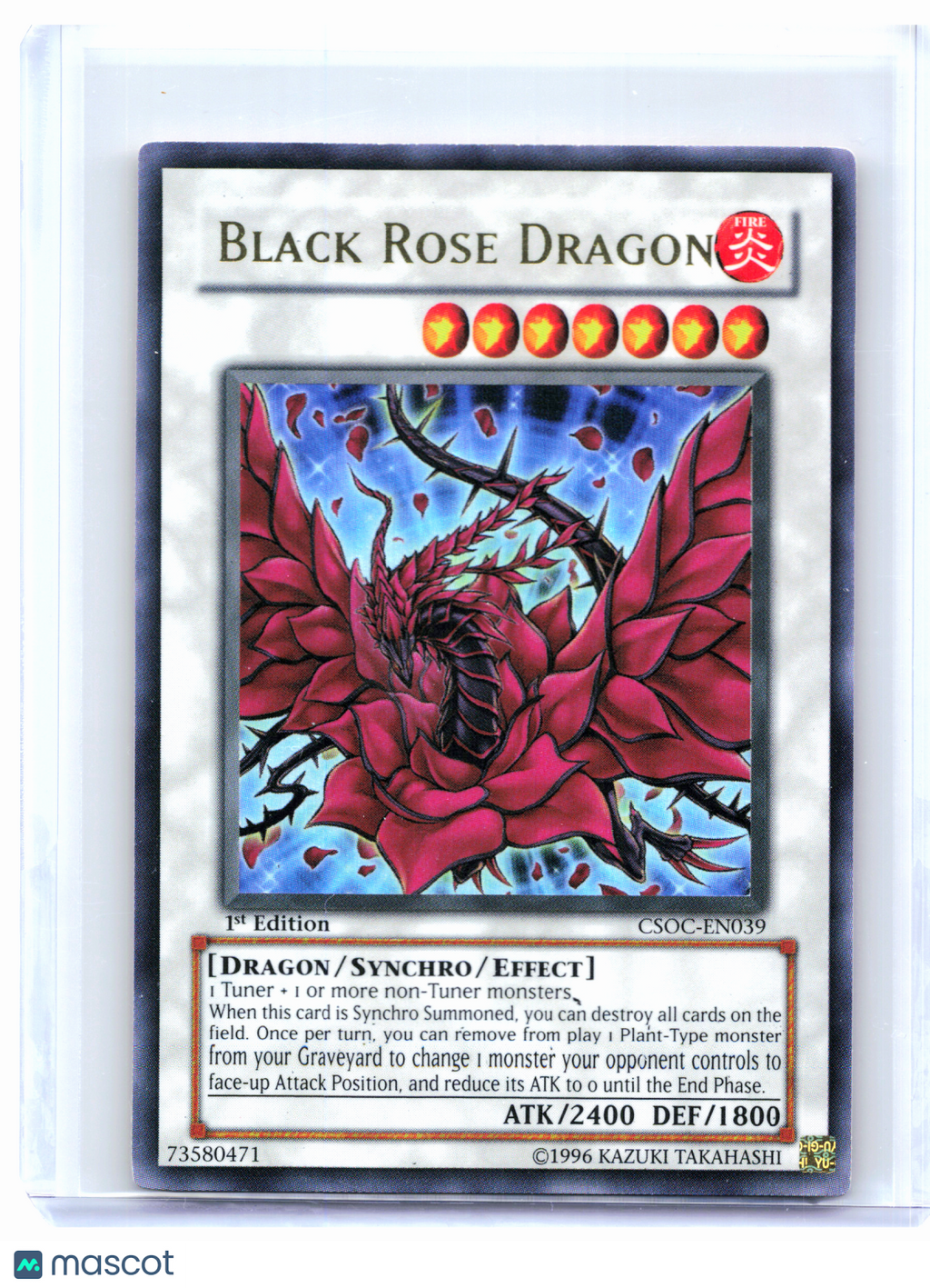 2008 YuGiOh!—Black Rose Dragon #CSOC-EN039 Crossroads of Chaos—UR (1st Edition)