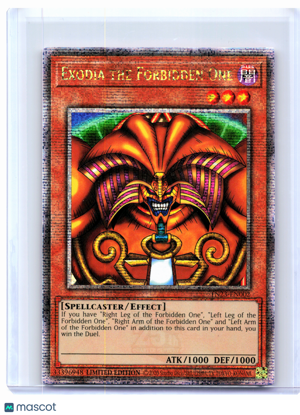 2023 Yu-Gi-Oh!—Exodia the Forbidden One #TN23-EN002—QCSR Foil (Limited Edition)
