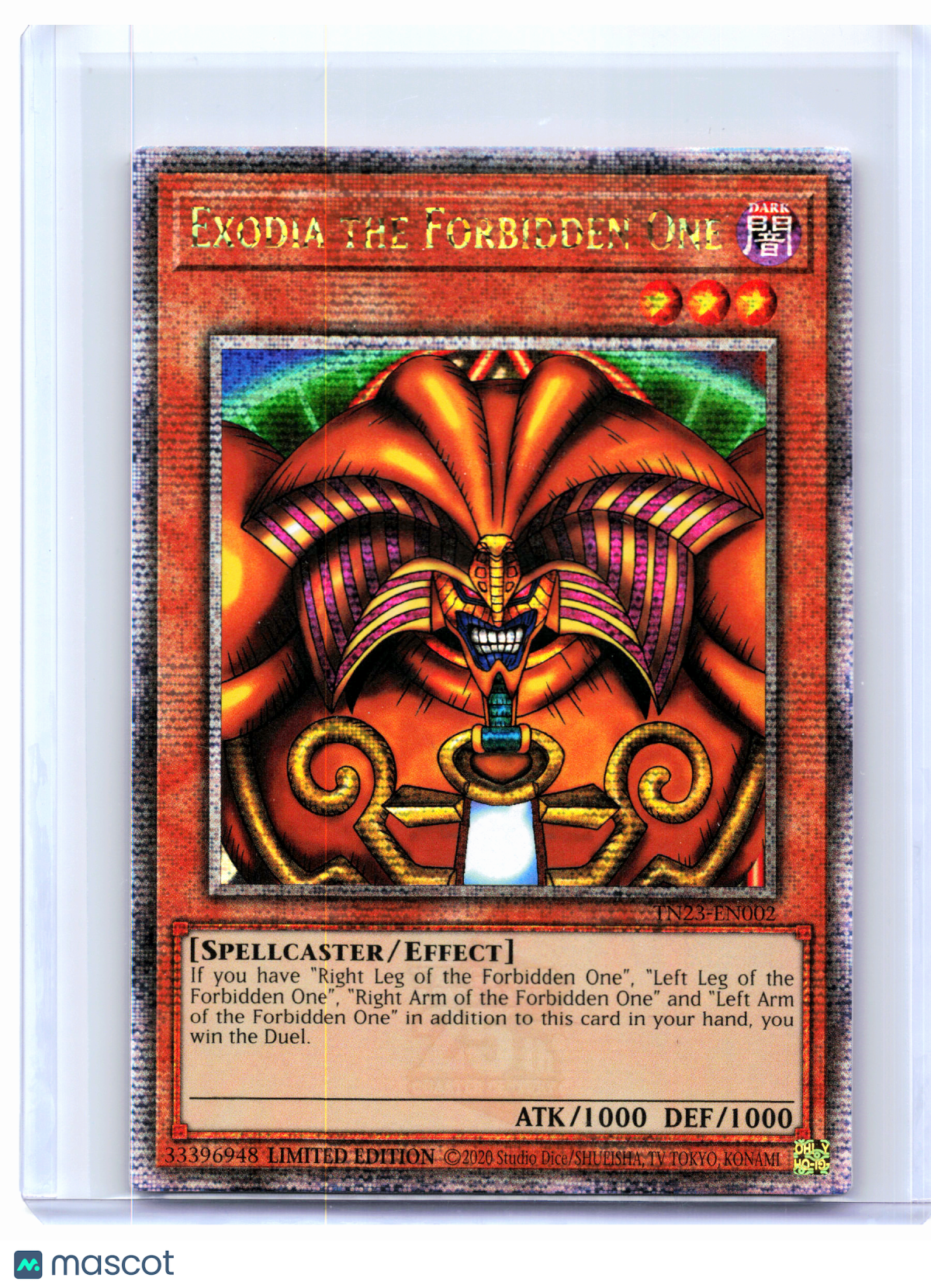 2023 Yu-Gi-Oh!—Exodia the Forbidden One #TN23-EN002—QCSR Foil (Limited Edition)