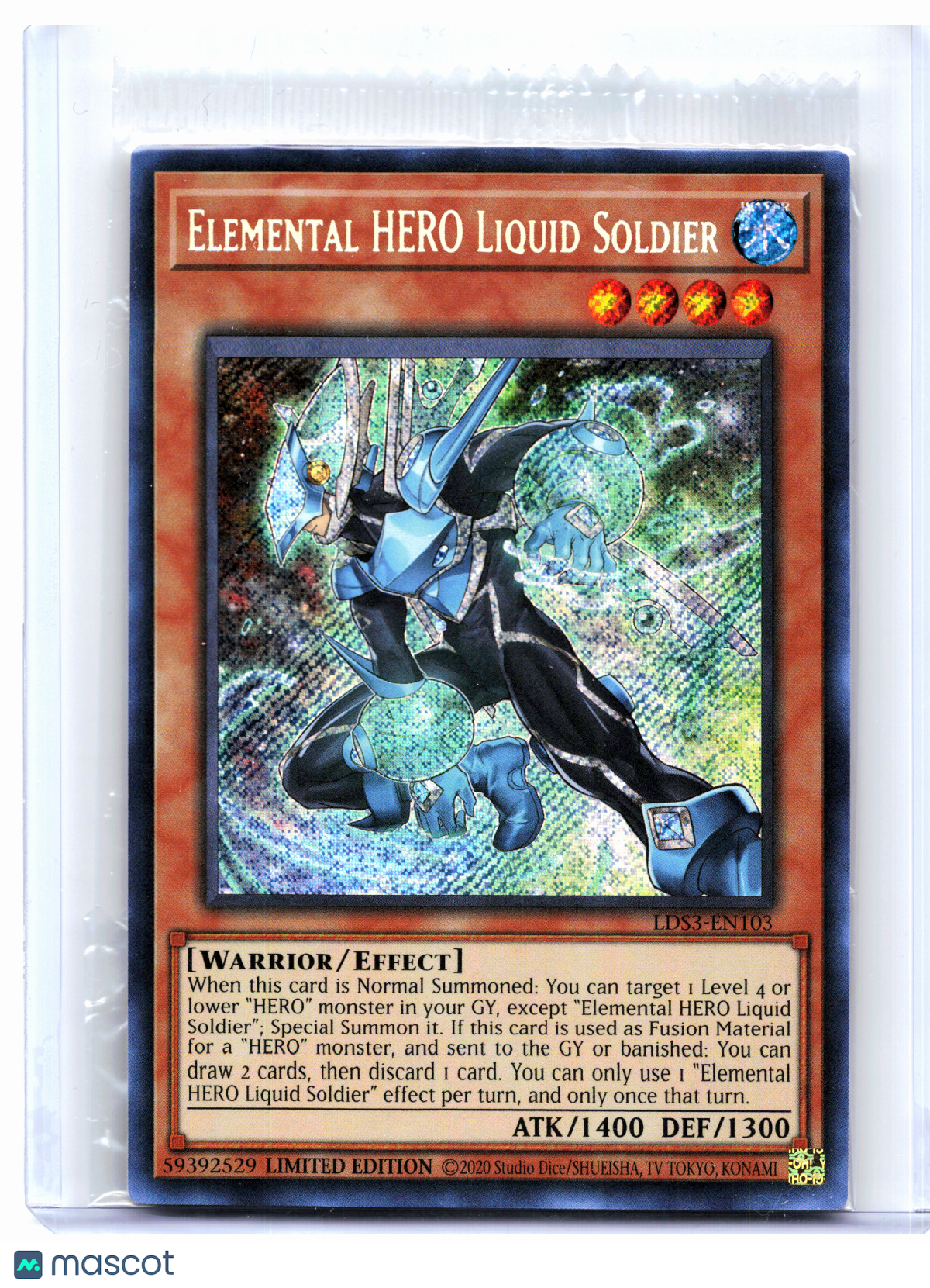 2022 YuGiOh—Elemental HERO Liquid Soldier #LDS3-EN103—Secret Rare (LE) [Sealed]