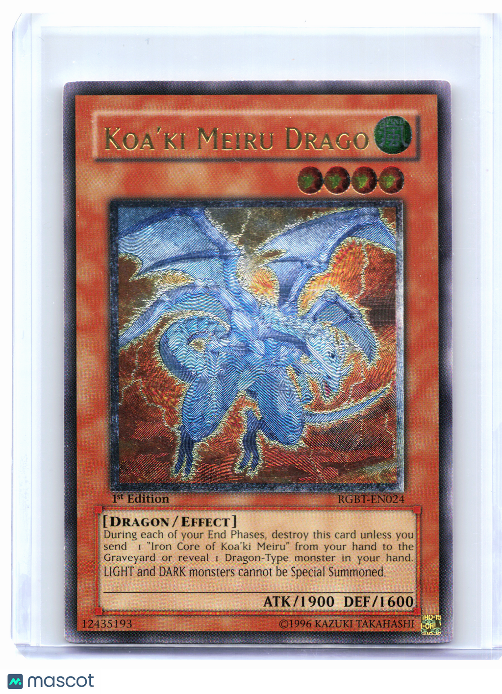 2009 YuGiOh—Koa'ki Meiru Drago #RGBT-EN024—Ultimate Rare Foil (1st Edition) [LP]