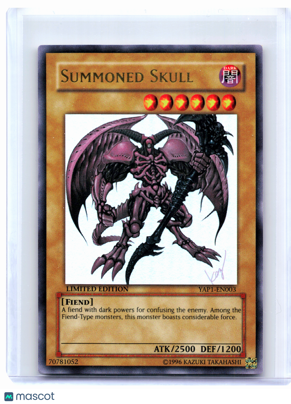 2008 YuGiOh—Summoned Skull #YAP1-EN003 Anniversary Pack—Ultra Rare (LE) [LP]