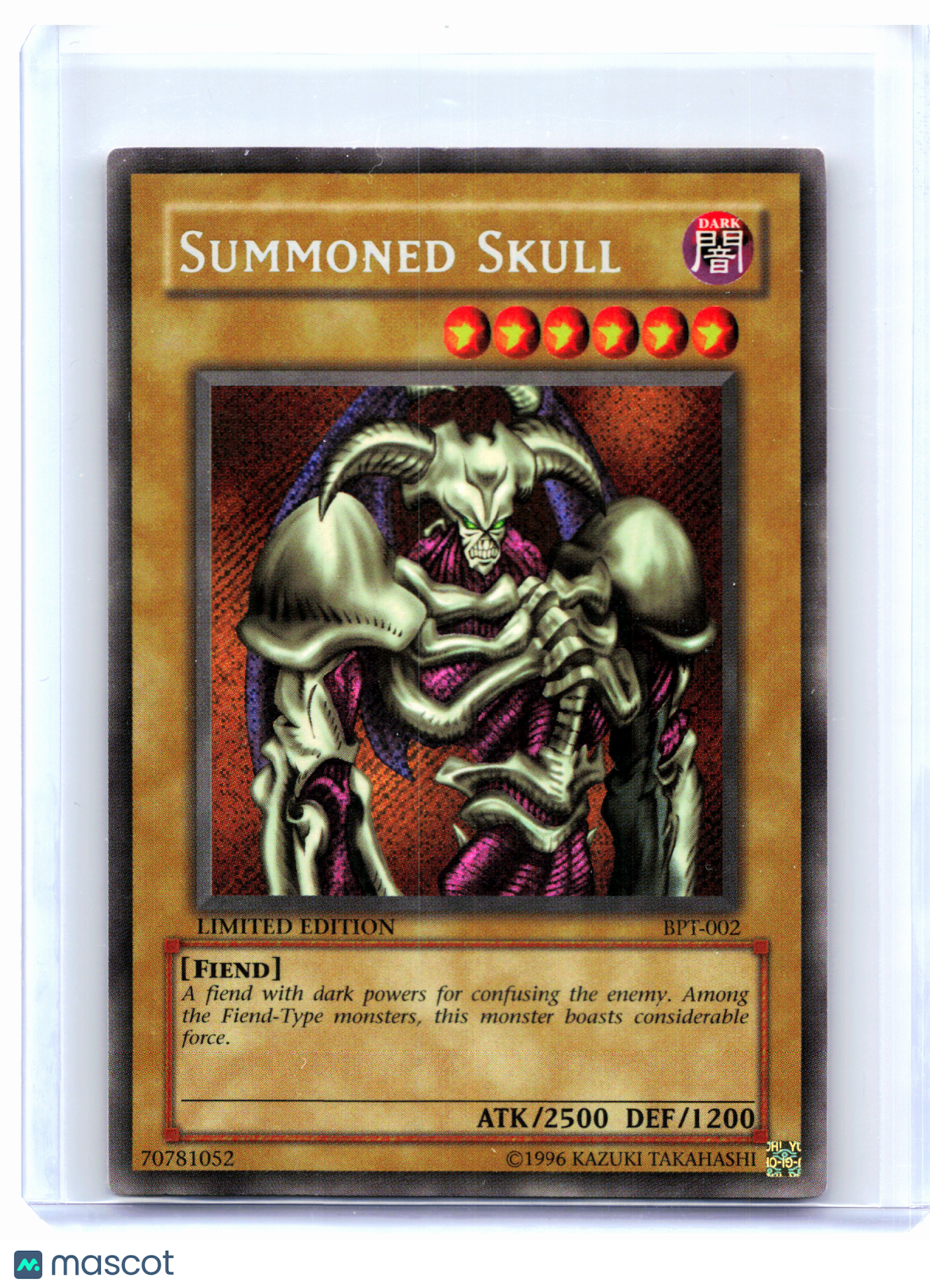 2002 Yu-Gi-Oh!—Summoned Skull #BPT-002—Secret Rare Foil (Limited Edition) [DMG]