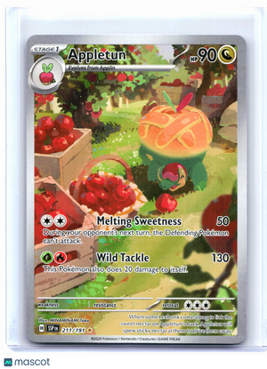 2024 Pokemon—Appletun #211/191 Surging Sparks—Illustration Rare Holo