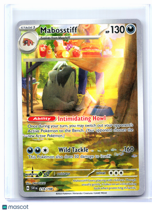 2023 Pokemon—Mabosstiff #218/198 Scarlet & Violet Base Set—IR Holo [LP]