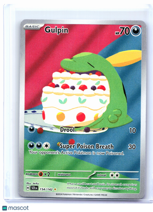 2024 Pokemon—Gulpin #154/142 Stellar Crown—Illustration Rare Holo [LP]