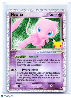 2021 Pokemon—Mew ex #88/92 Celebrations: Classic Collection—CC Holo [MP]