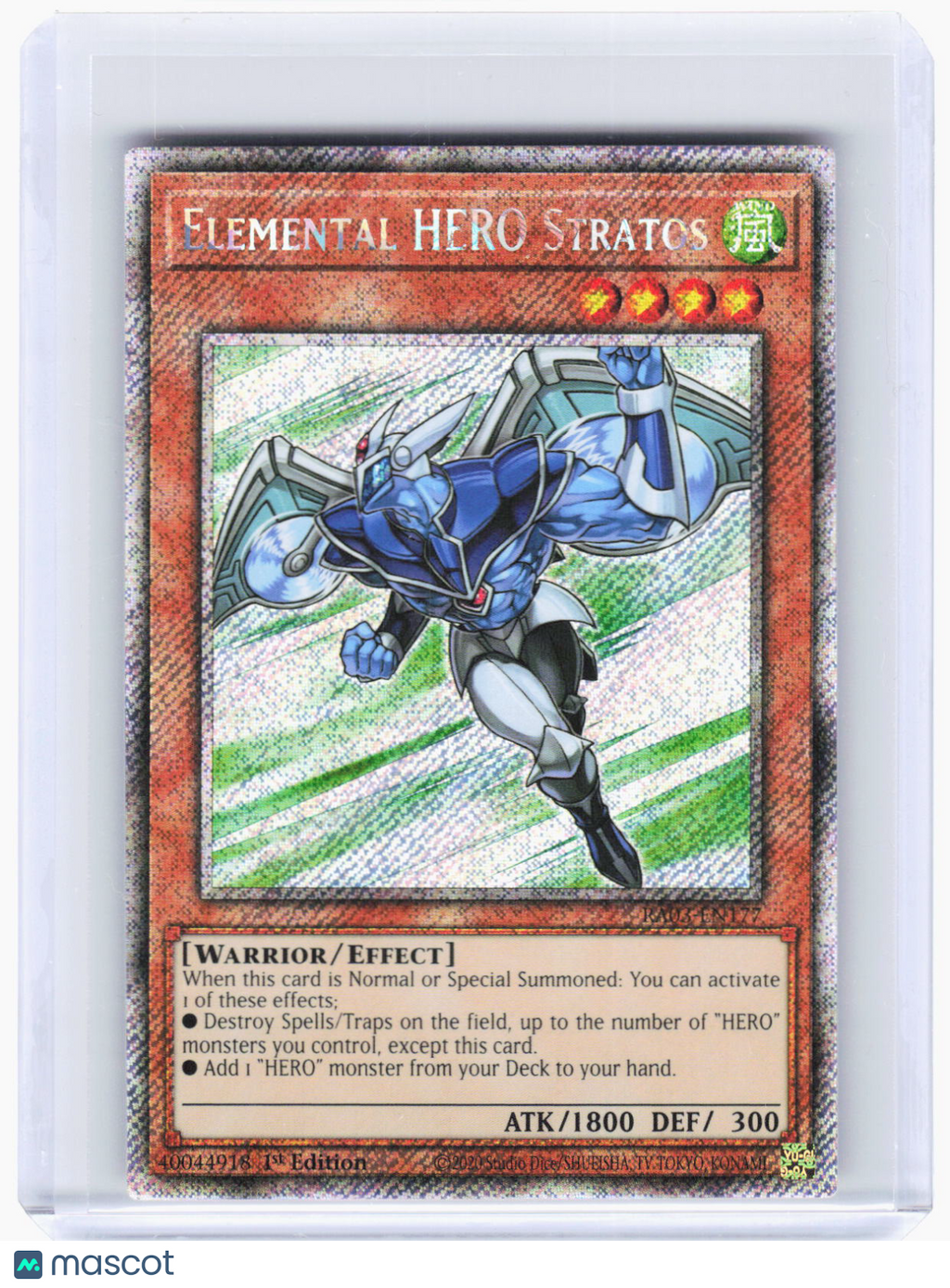 2018 Yu-Gi-Oh!—Elemental HERO Stratos #RA03-EN177—PSR-Foil