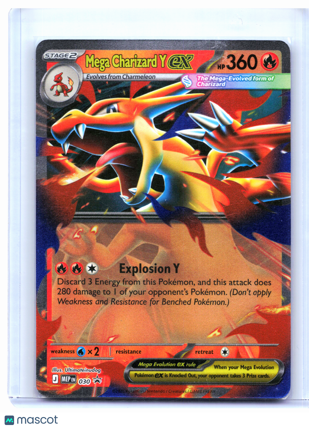 2025 Pokemon—Mega Charizard Y ex #030 Mega Evolution Promo—Black Star Promo Holo