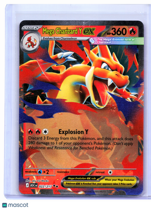 2026 Pokemon—Mega Charizard Y ex #022/217 Ascended Heroes—Double Rare Holo
