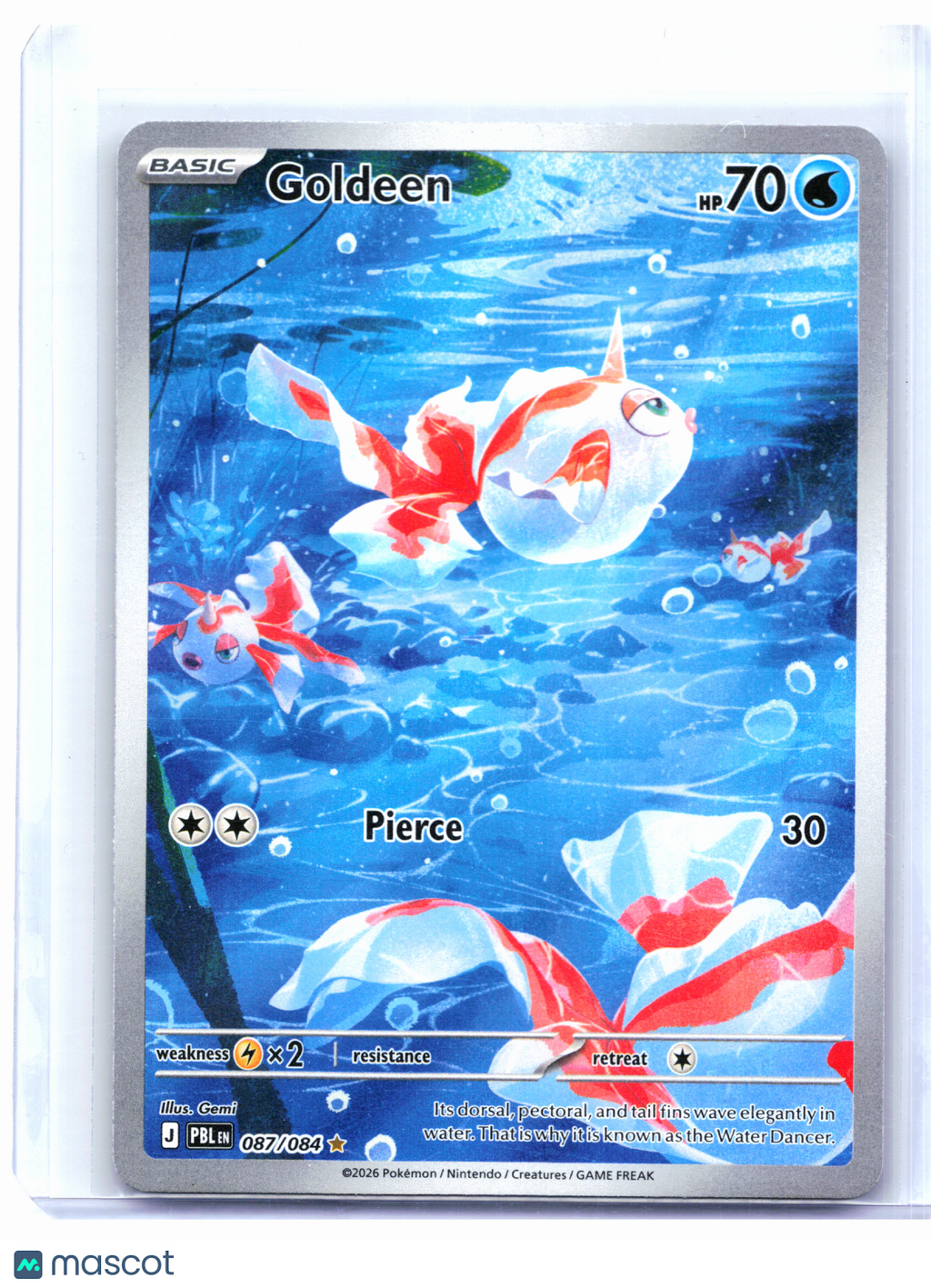 2026 Pokemon—Goldeen #087/084 Pitch Black—Illustration Rare Holo