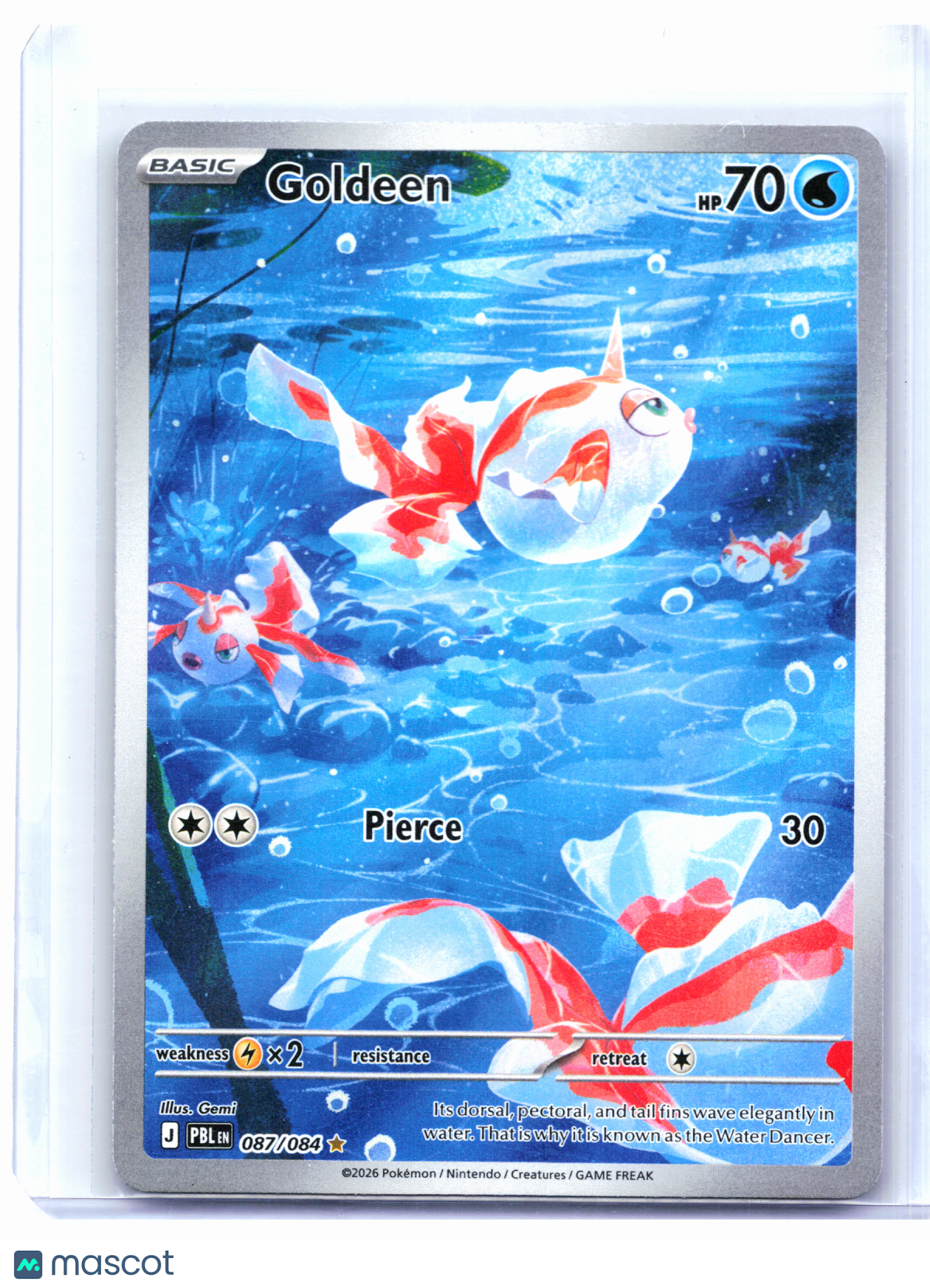 2026 Pokemon—Goldeen #087/084 Pitch Black—Illustration Rare Holo