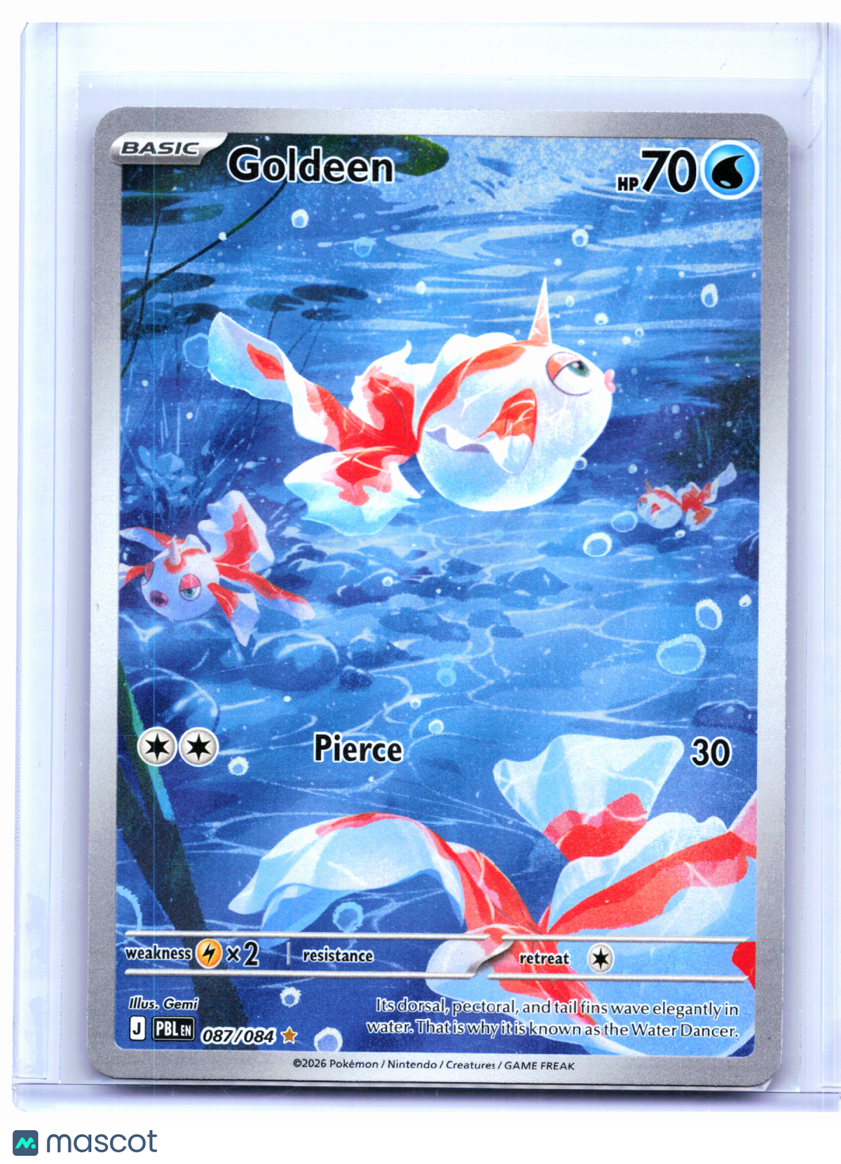 2026 Pokemon—Goldeen #087/084 Pitch Black—Illustration Rare Holo