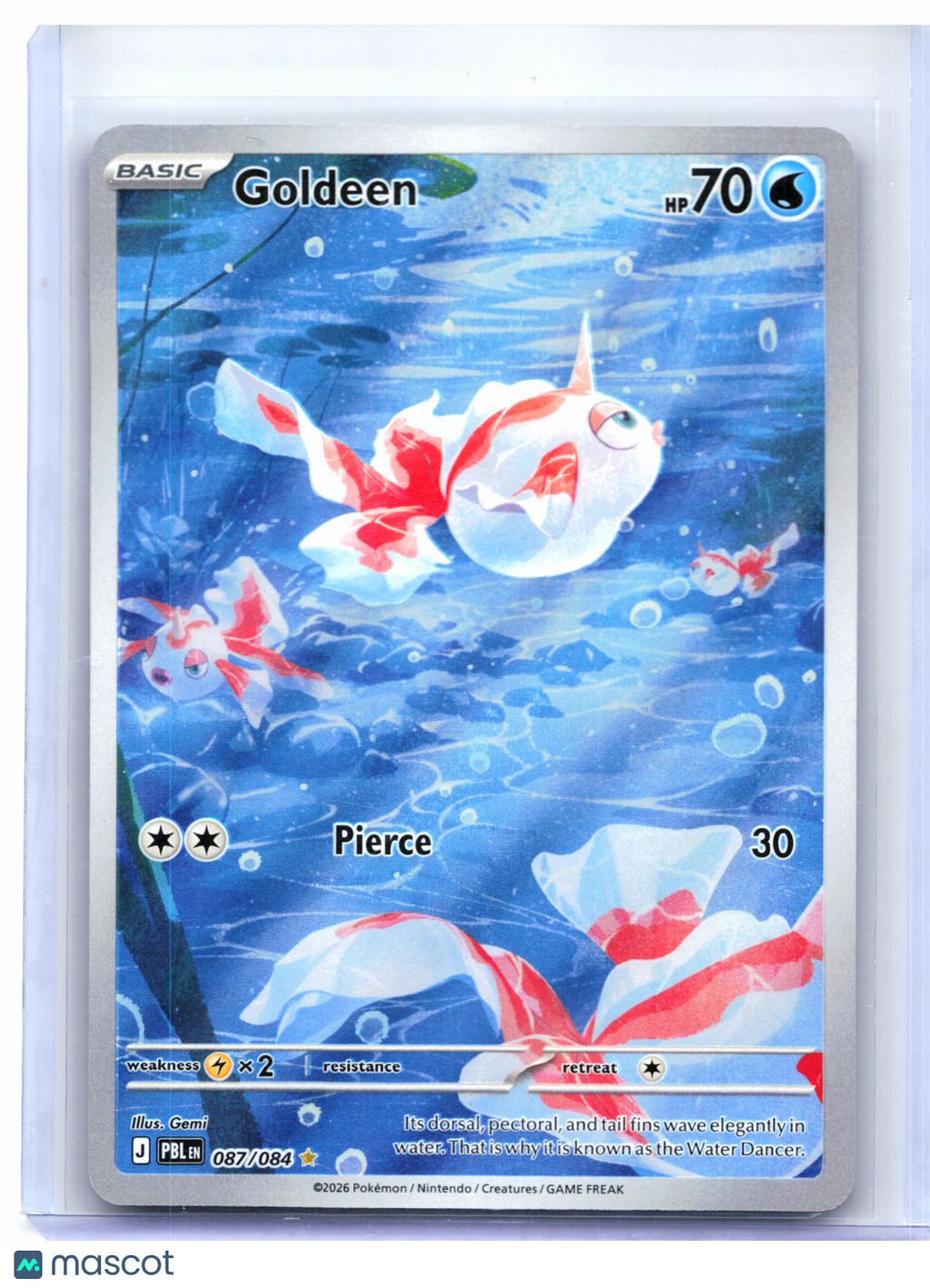 2026 Pokemon—Goldeen #087/084 Pitch Black—Illustration Rare Holo