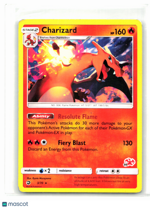 2018 Pokemon—Charizard (#39 Stamped) #3/70 Battle Academy—Promo Holo [Damaged]