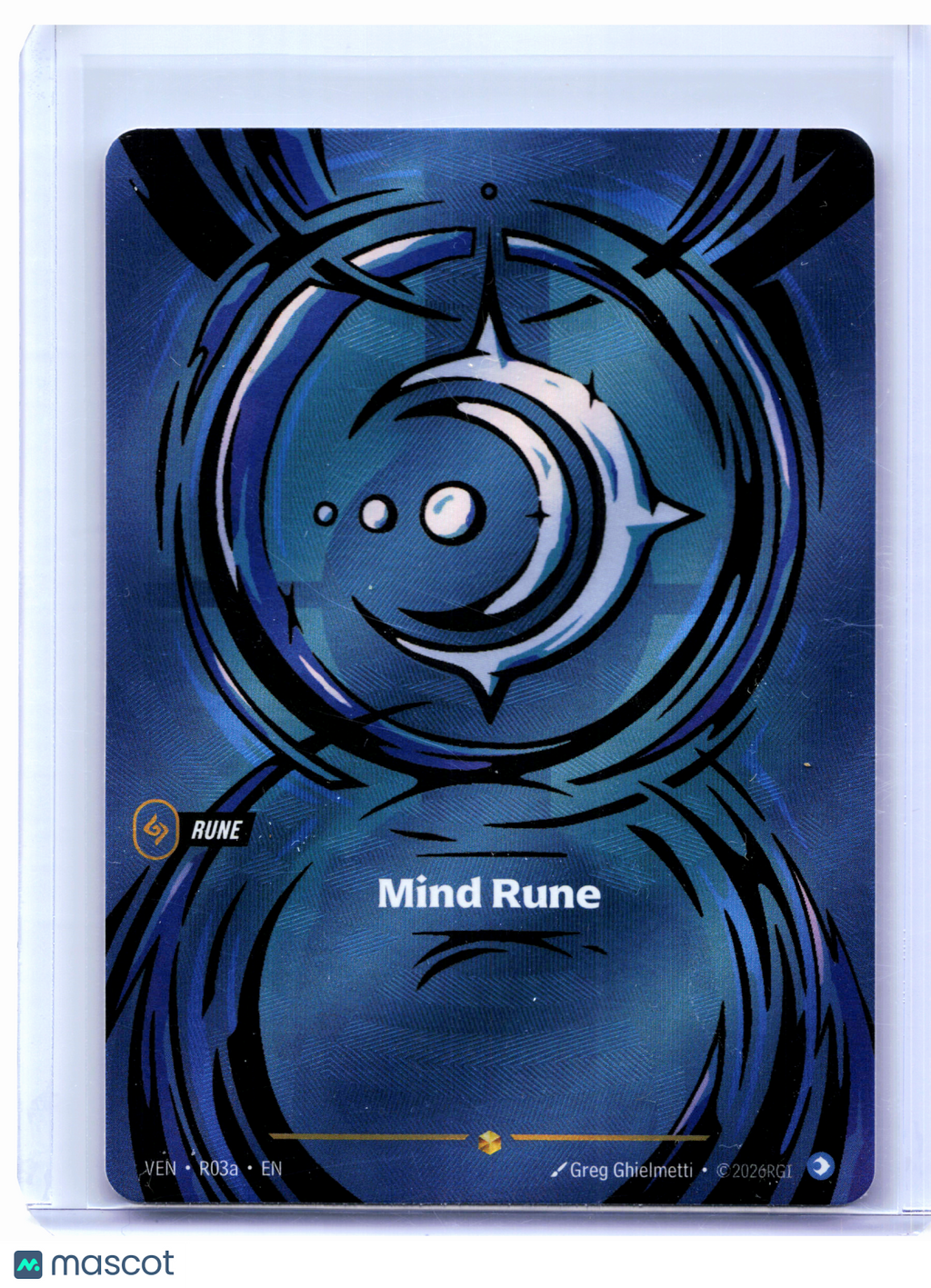 2026 Riftbound: League of Legends TCG—Mind Rune #R03a Vendetta—Showcase Foil