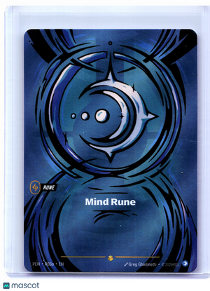 2026 Riftbound: League of Legends TCG—Mind Rune #R03a Vendetta—Showcase Foil