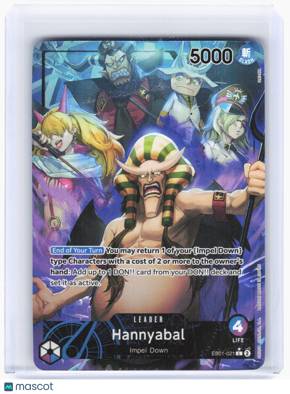 2024 One Piece Card Game—Hannyabal #EB01-021 (EB-01)—Leader Foil