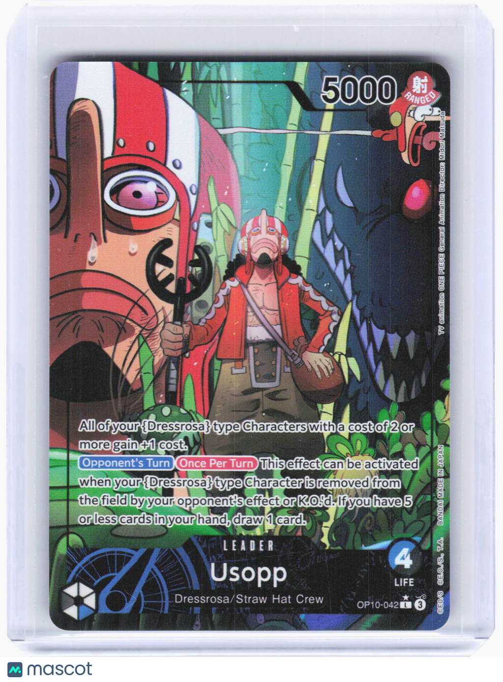 2025 One Piece Card Game—Usopp #OP10-042 Royal Blood—Leader Foil